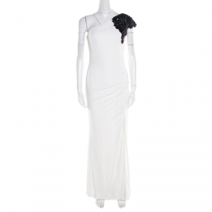 badgley mischka white gown
