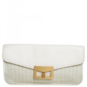 marc jacobs white clutch