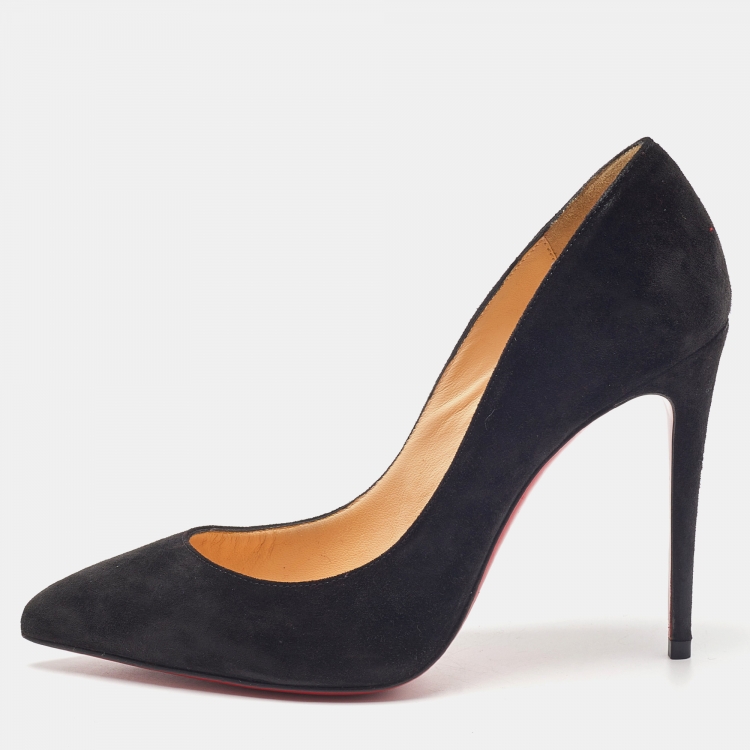 Christian Louboutin Black Suede Pigalle Follies Pumps Size 35 5