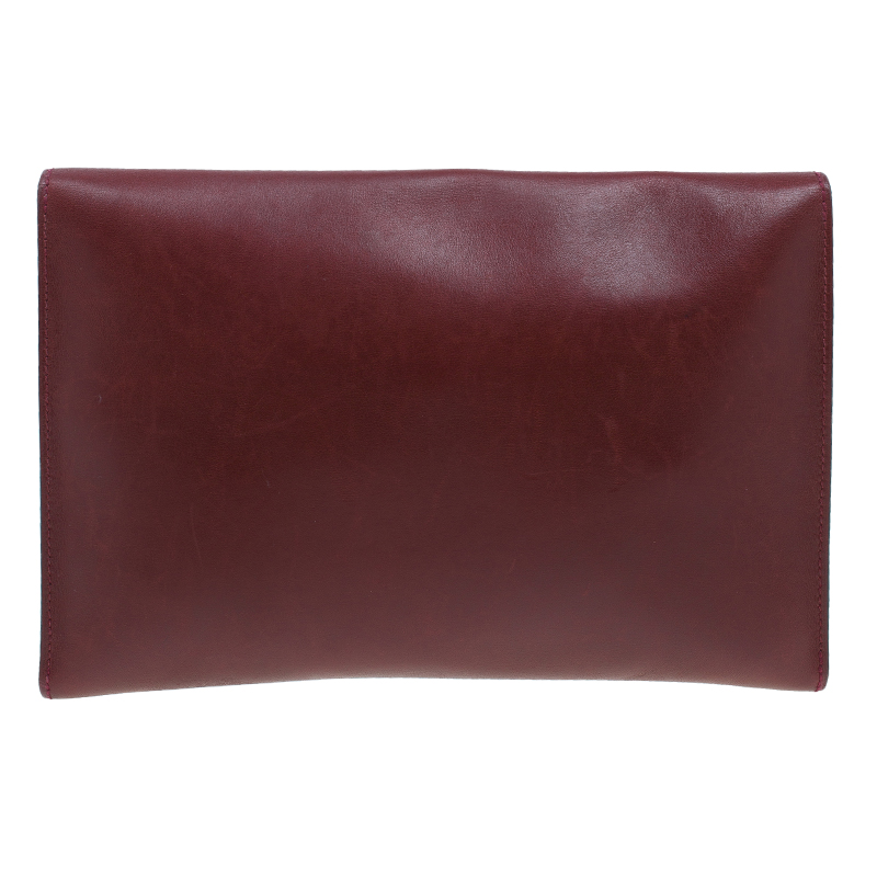 LC - Buy \u0026amp; Sell - Hermes Burgundy Leather Vintage Envelope Clutch  