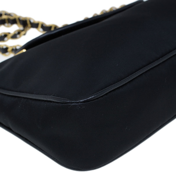 prada fringe bag replica - LC - Buy \u0026amp; Sell - Prada Black Tessuto and Saffiano Leather ...