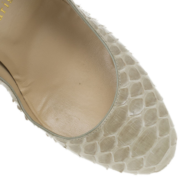 us replica shoes christian louboutin - christian louboutin beige python heels simple pump
