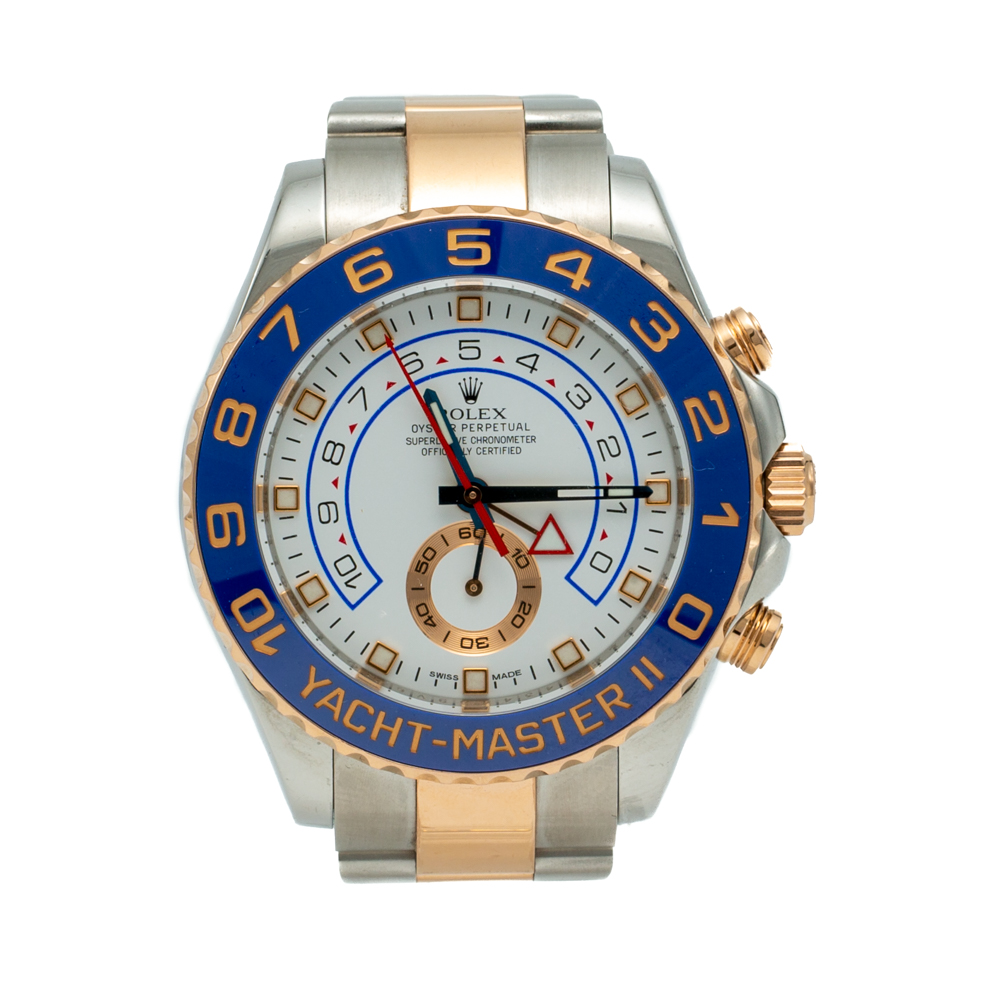 Rolex Yacht-Master II Steel & Rose 116681 Gold Men's Watch 44MM