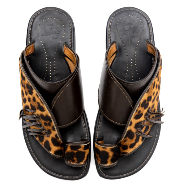 louboutin leopard flats