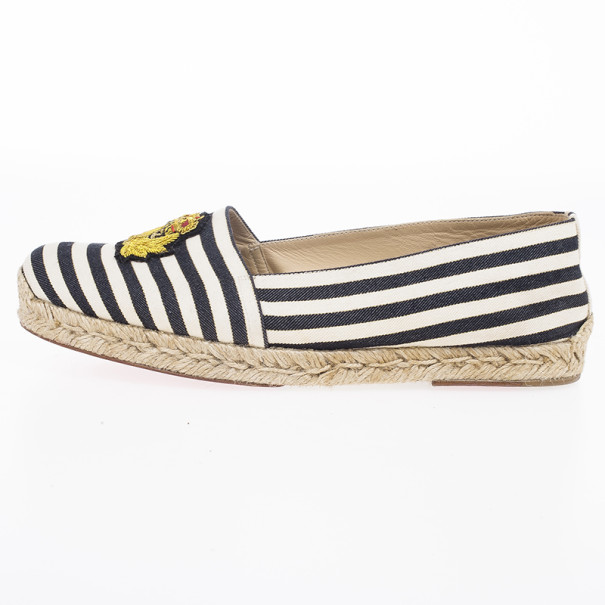 Peony Design ? christian louboutin galia striped canvas espadrille ...