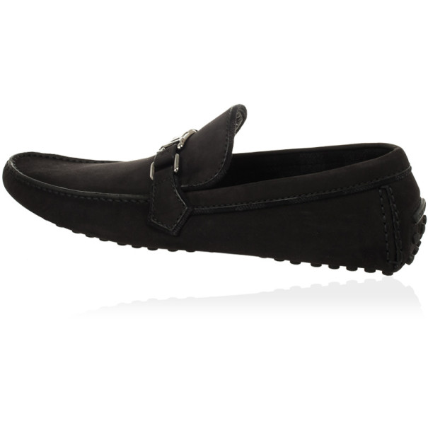 Louis Vuitton Black Suede Hockenheim Loafers Size 43.5 - Buy & Sell - LC