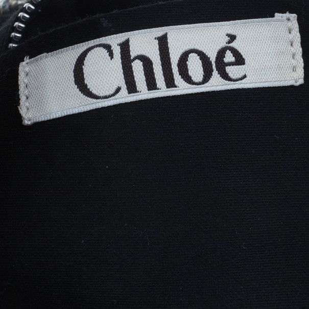 LC - Buy \u0026amp; Sell - Chloe Black and Silver Beaded Fabric Crescent Hobo