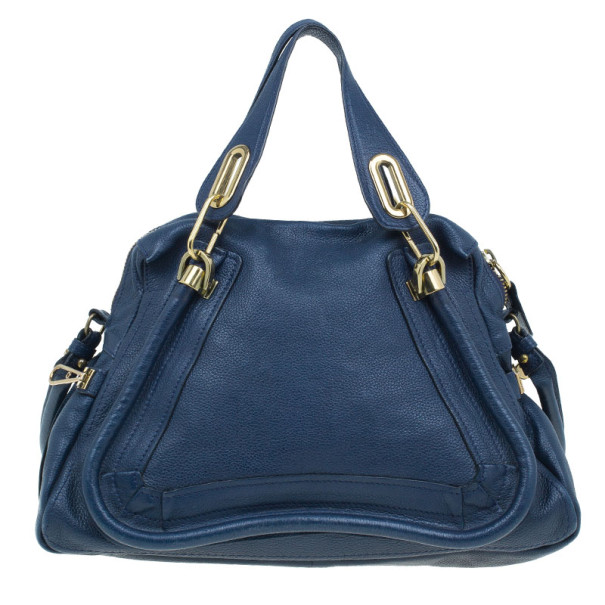 LC - Buy \u0026amp; Sell - Chloe Blue Leather Medium Paraty Handbag  