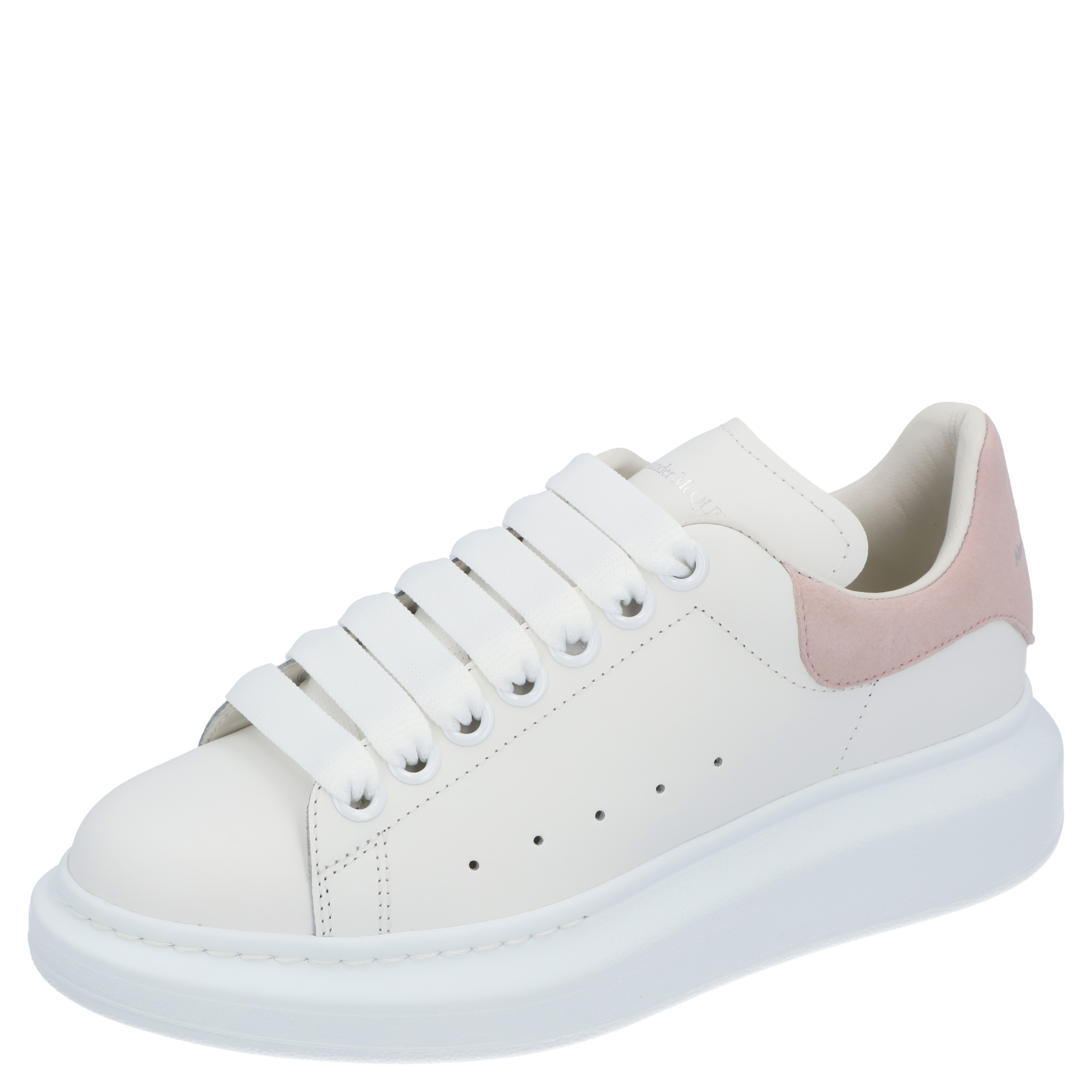 Alexander McQueen White/Pink Oversized Sneakers Size EU 37.5