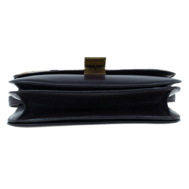 celine navy leather handbag classic