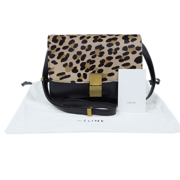 celine handbags mini luggage - celine leopard box