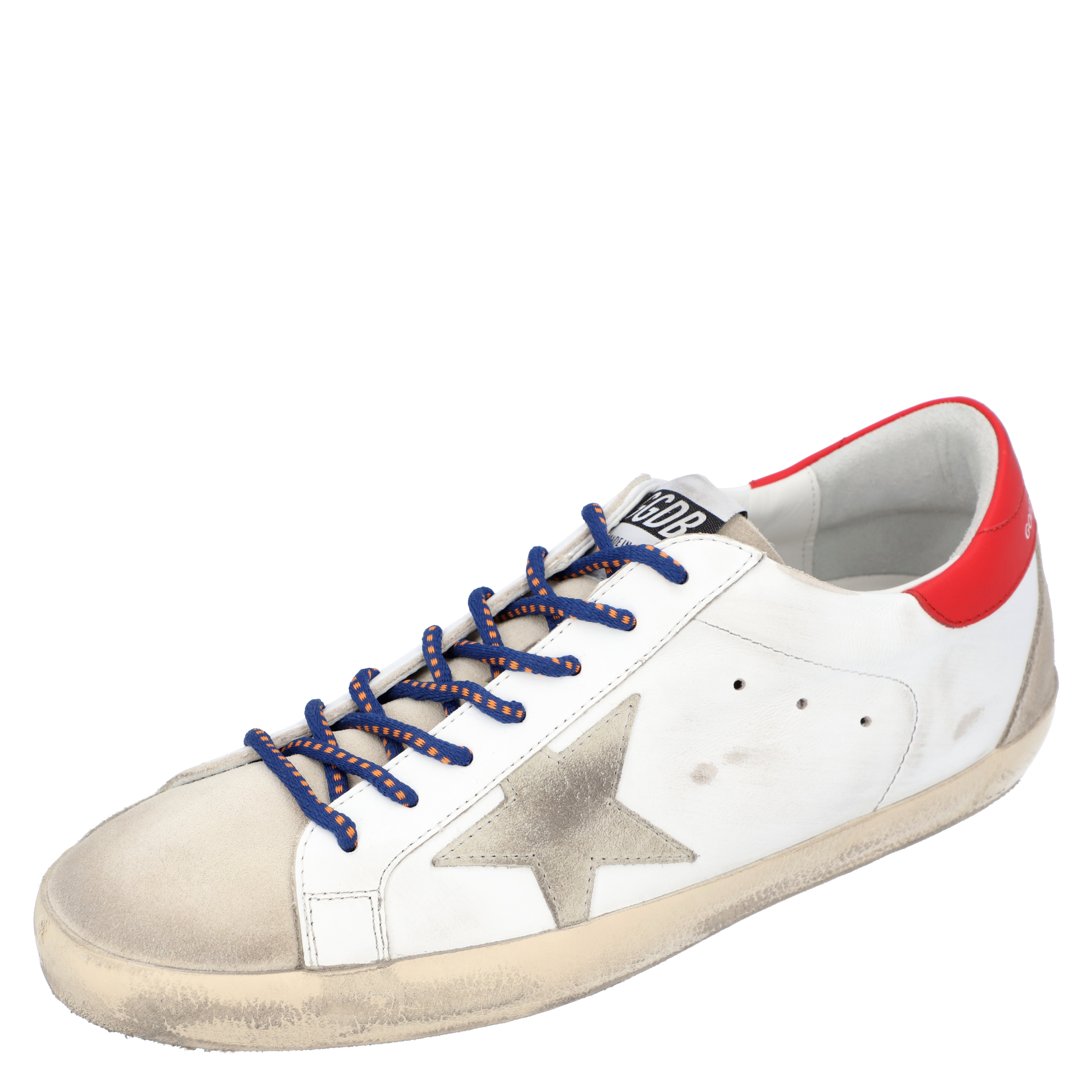 Golden Goose White/Red Leather Superstar Sneaker Size EU 41