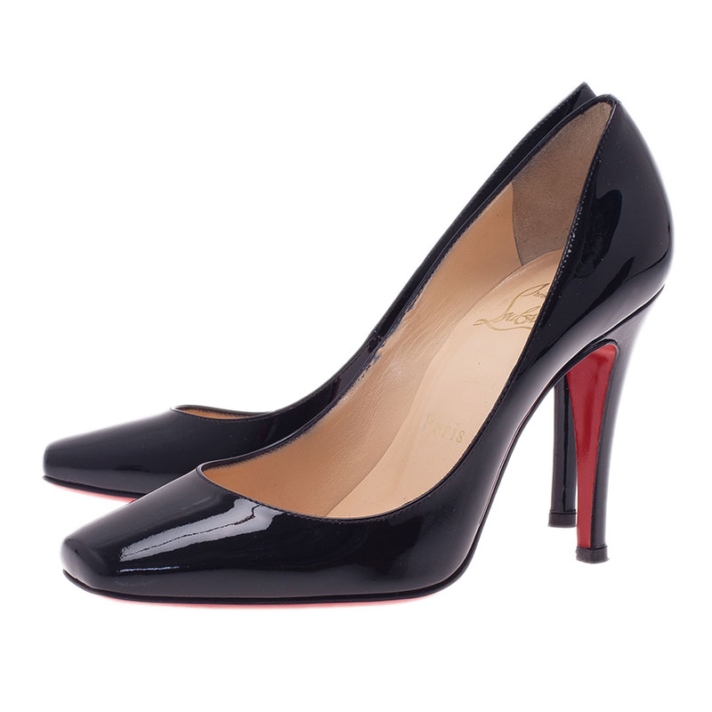 christian louboutin spiked shoes for men - Artesur ? christian louboutin square-toe Particule pumps Black leather