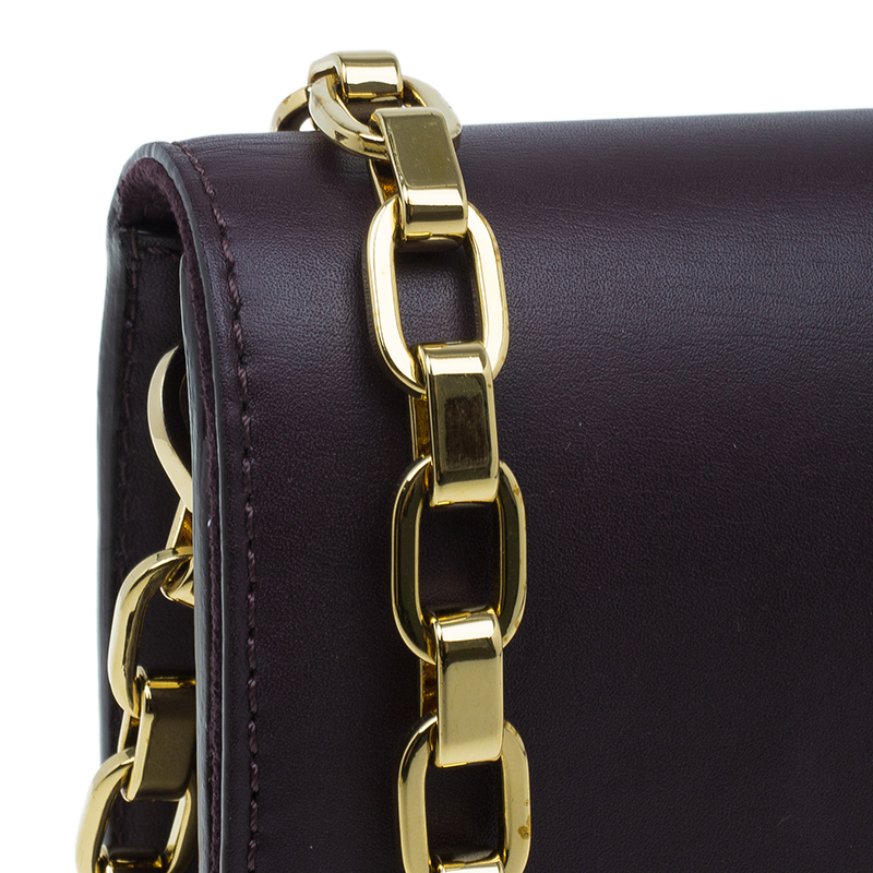 Louis Vuitton Purple Leather Chain Louise GM Clutch Bag - Buy & Sell - LC