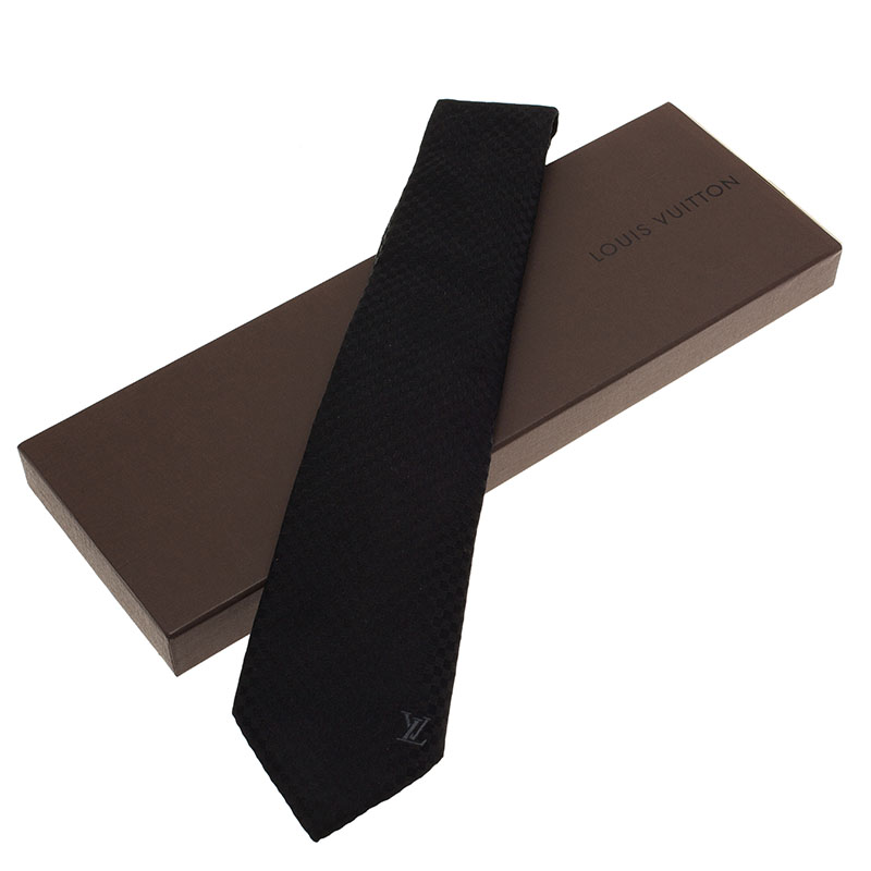 Louis Vuitton Black Petit Damier Tie - Buy & Sell - LC