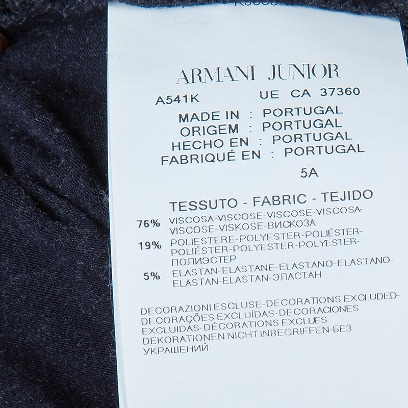 Armani Junior Charcoal Grey Turtleneck Long Sleeve Knit Dress 6 Yrs