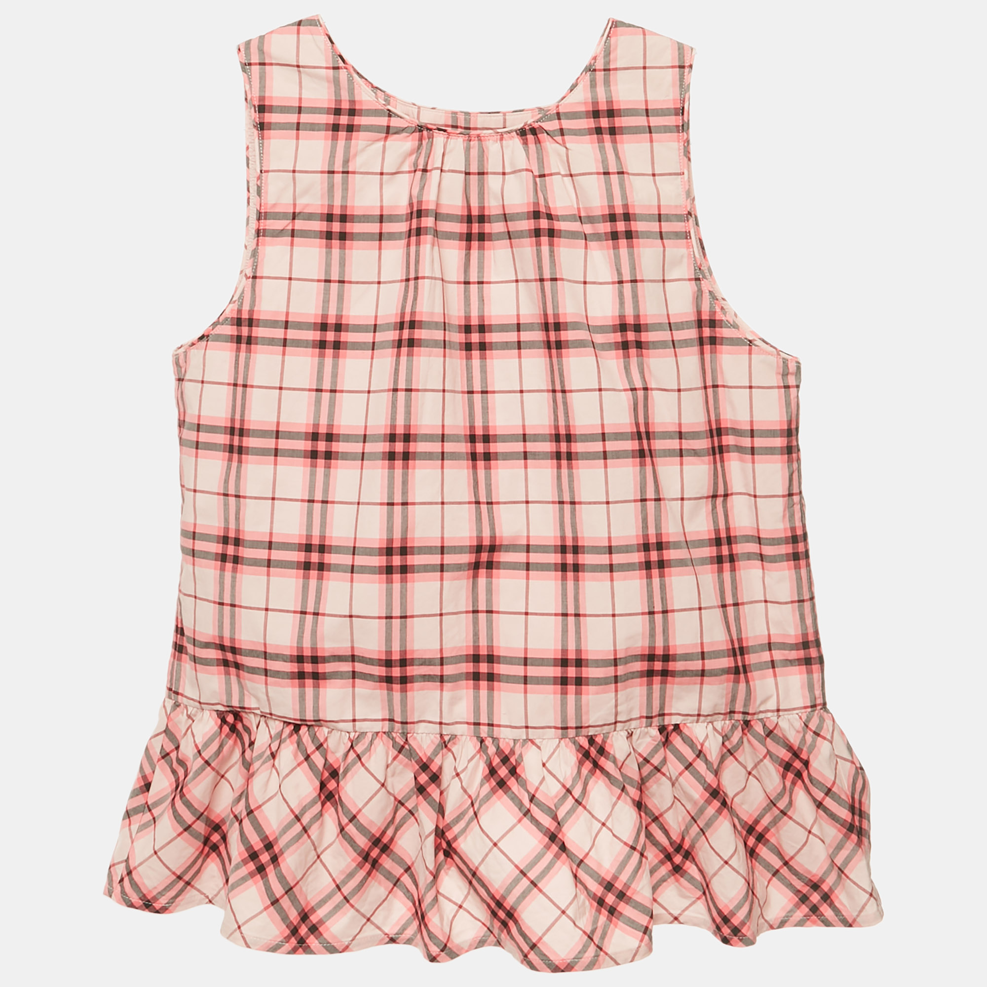 Burberry Pink Checks Cotton Ruffled Back Top 14Yrs
Burberry Pink Checks Cotton Ruffled Back Top 14Yrs