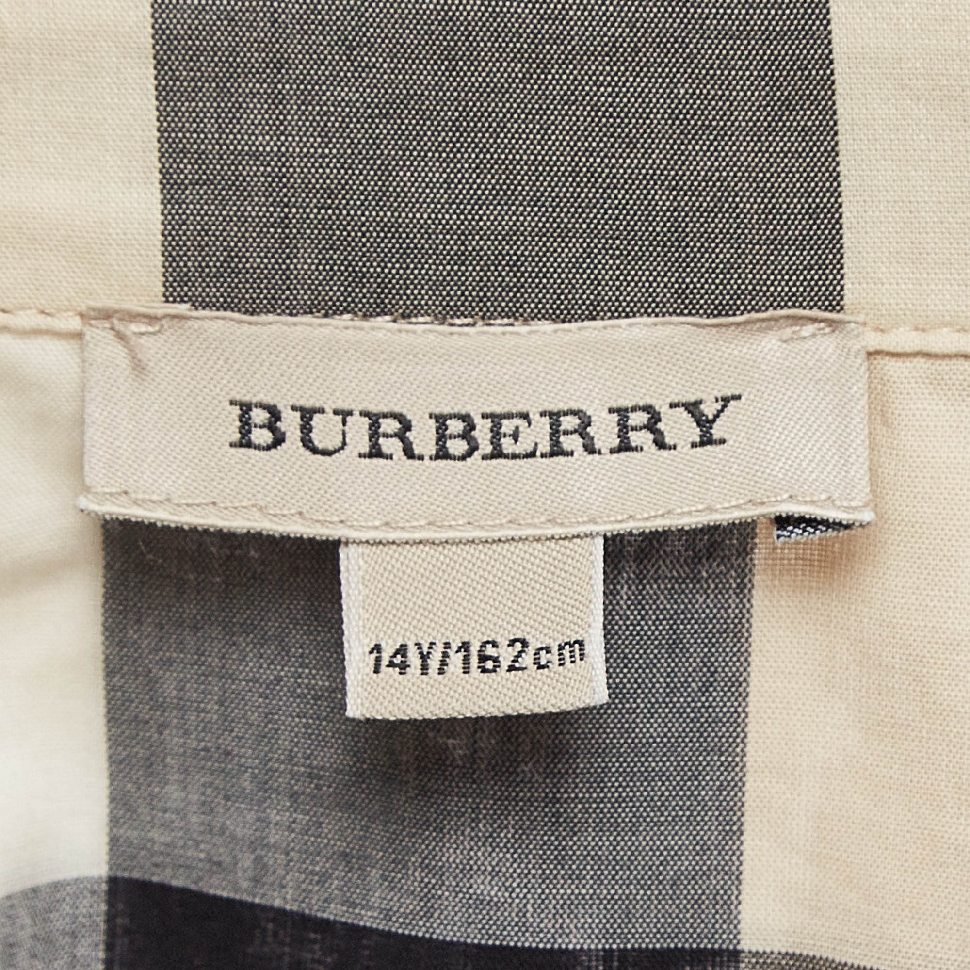 Burberry Multicolor Plaid Button Front Shirt 14 Yrs