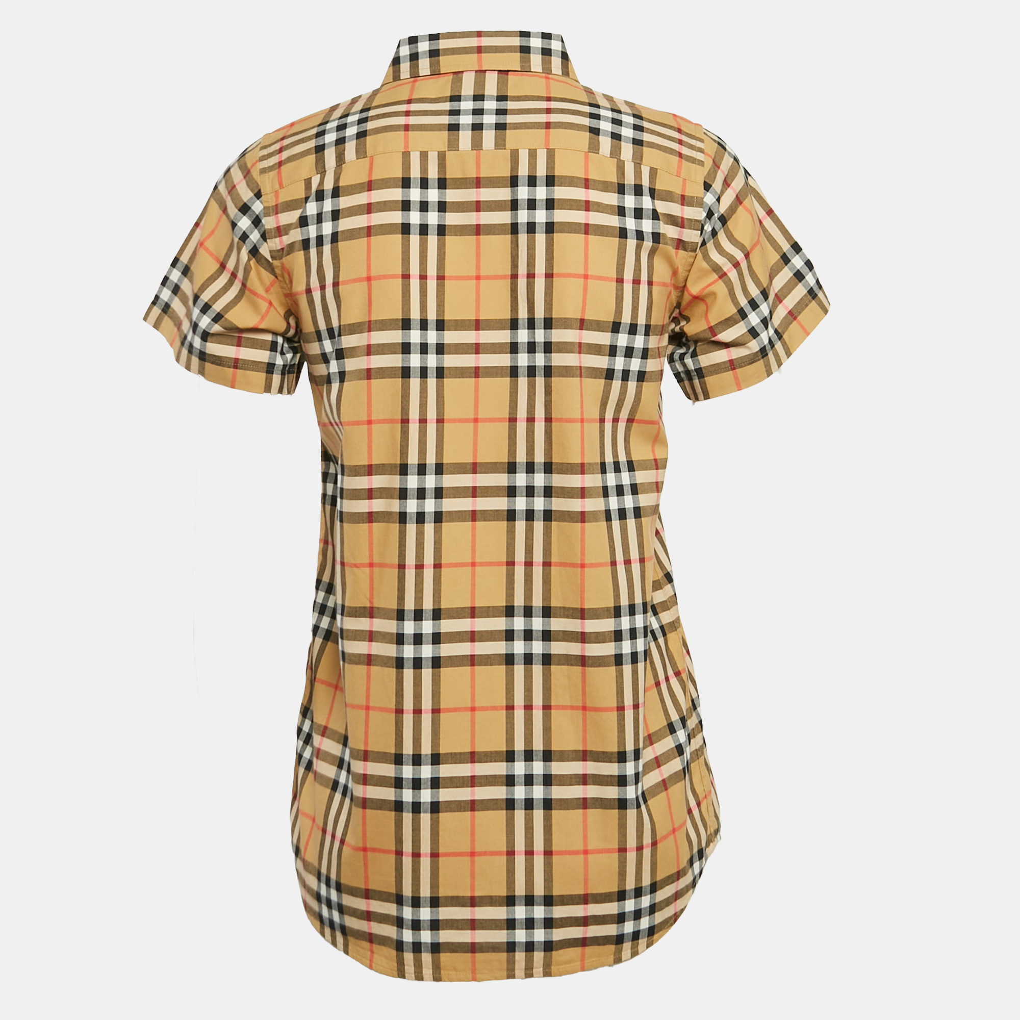 Burberry Brown Plaid Cotton Shirt 14 Yrs