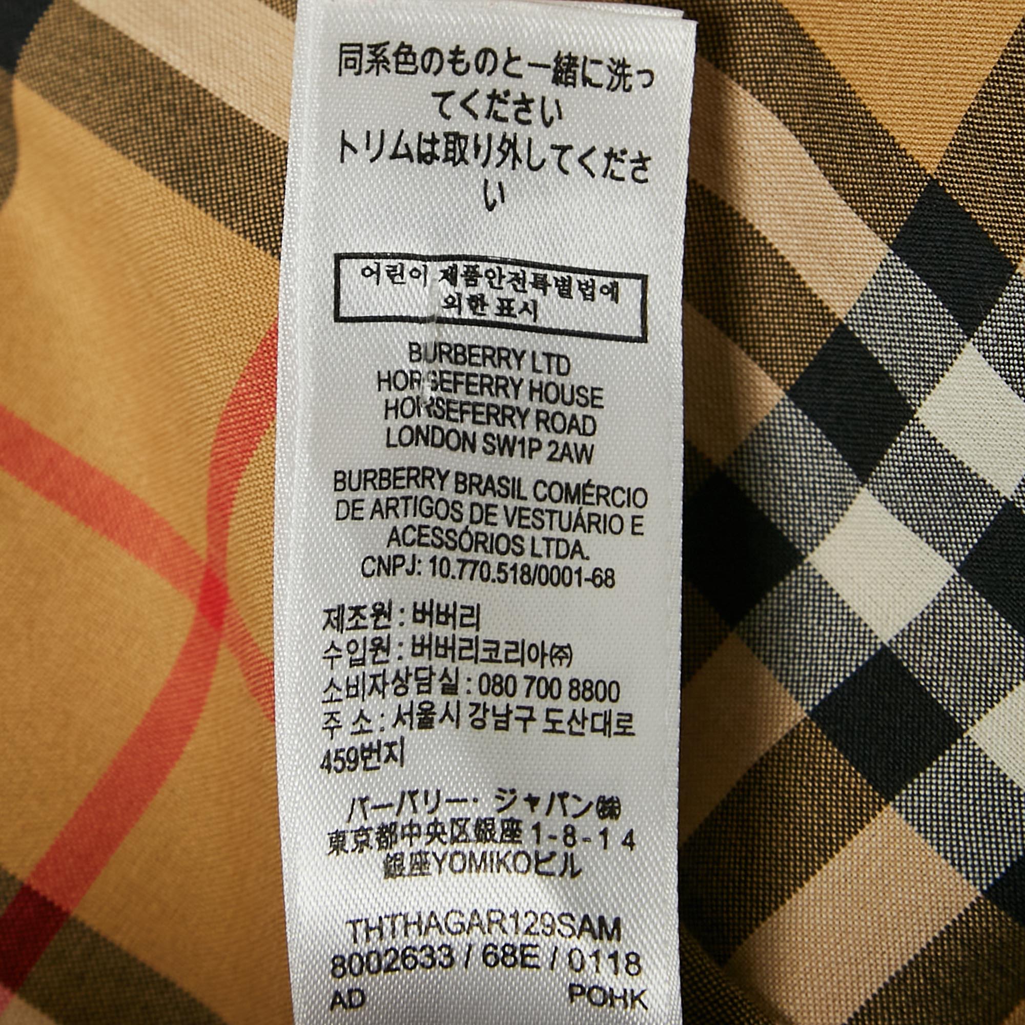 Burberry Brown Plaid Cotton Shirt 14 Yrs