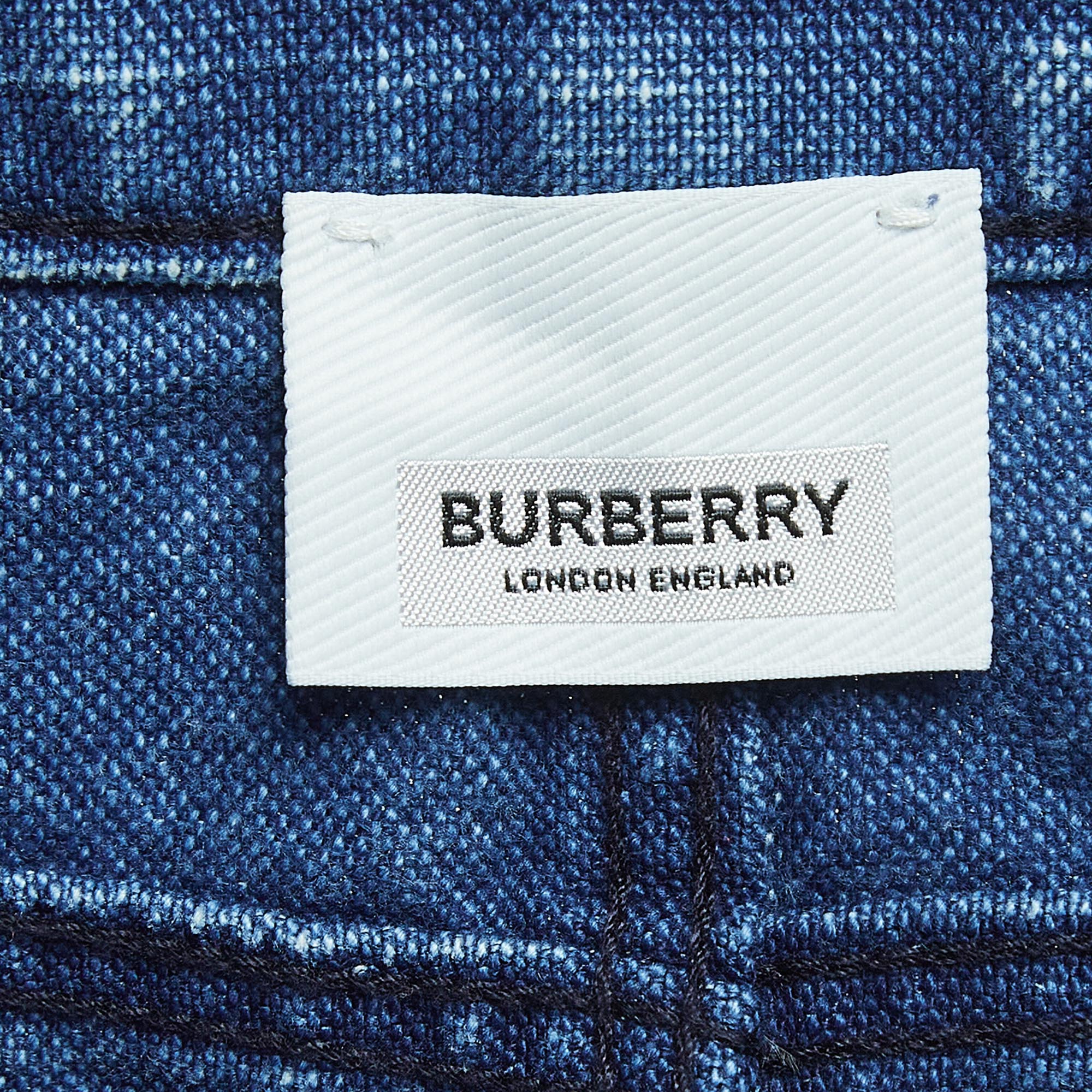 Burberry Blue Logo Print Denim Skirt (12 Yrs)