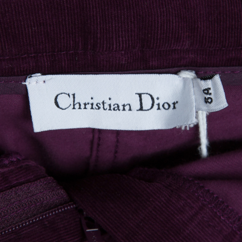 Dior Burgundy Corduroy Mini Skirt 8 Yrs