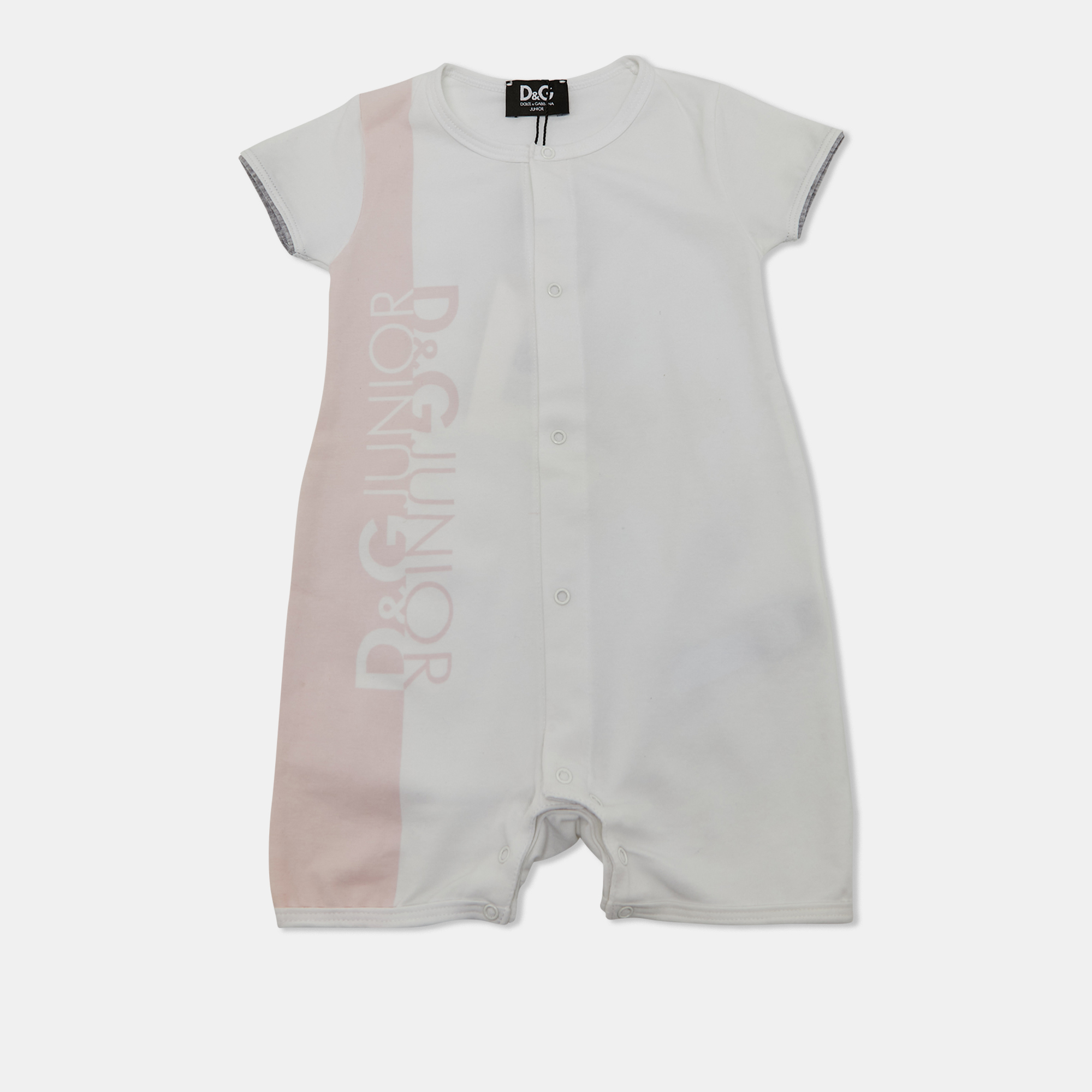 D&G Junior Logo Print White Jersey Romper 6/9 M
D&G Junior Logo Print White Jersey Romper 6/9 M