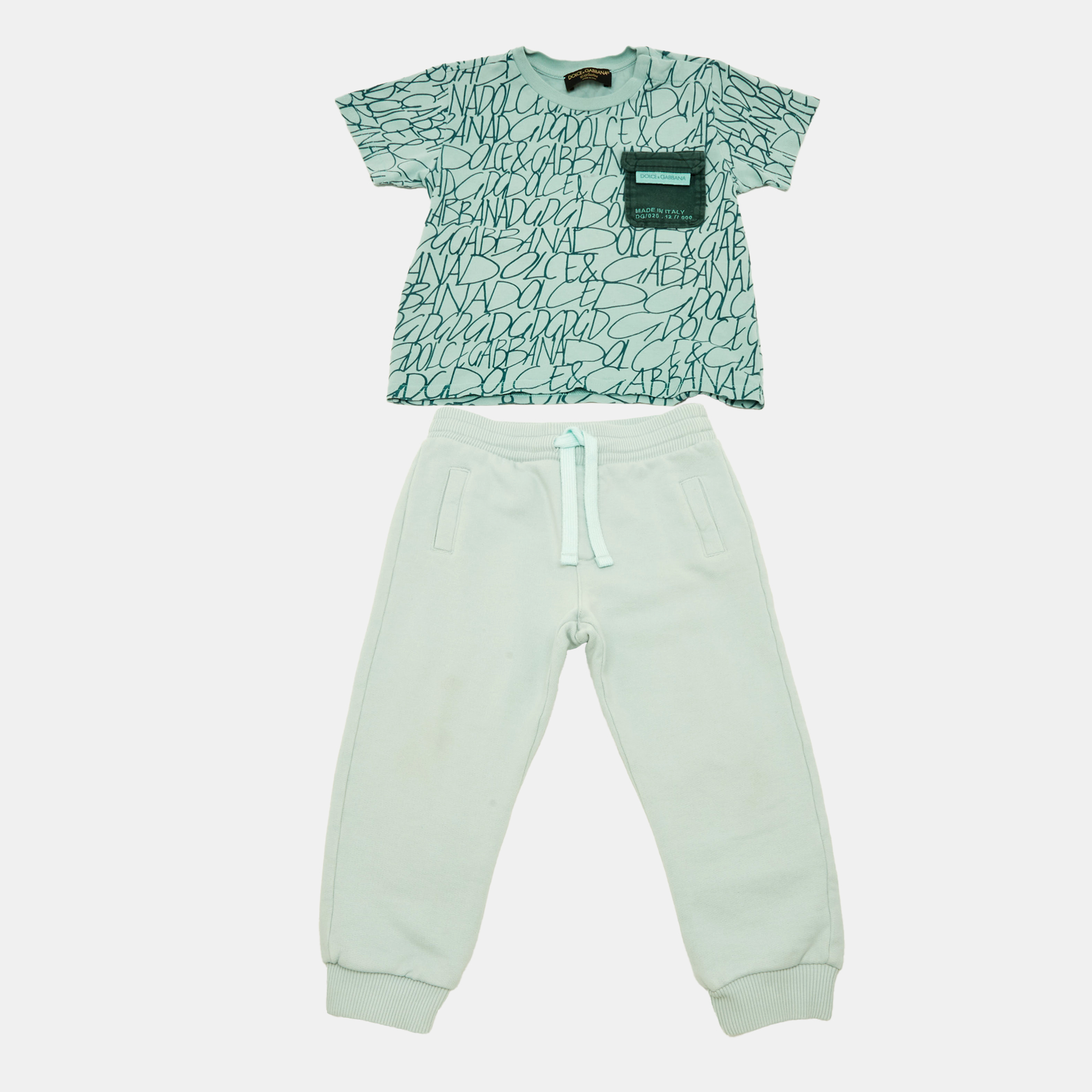 Dolce & Gabbana Green DG Print Jersey T-Shirt and Sweatpants Set 18-24M
Dolce & Gabbana Green DG Print Jersey T-Shirt and Sweatpants Set 18-24M