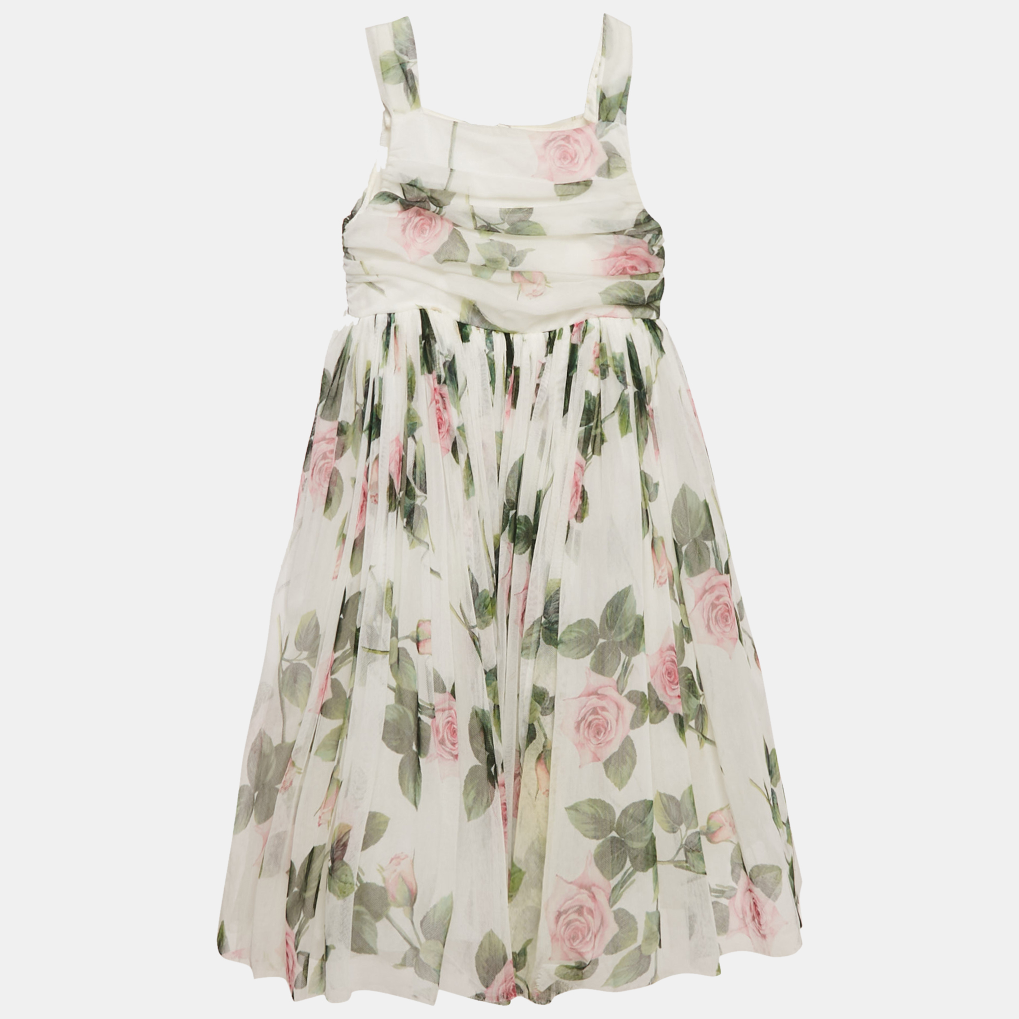 Dolce & Gabbana Kids White Tropical Rose Print Tulle Midi Dress 11/12 Yrs
Dolce & Gabbana Kids White Tropical Rose Print Tulle Midi Dress 11/12 Yrs