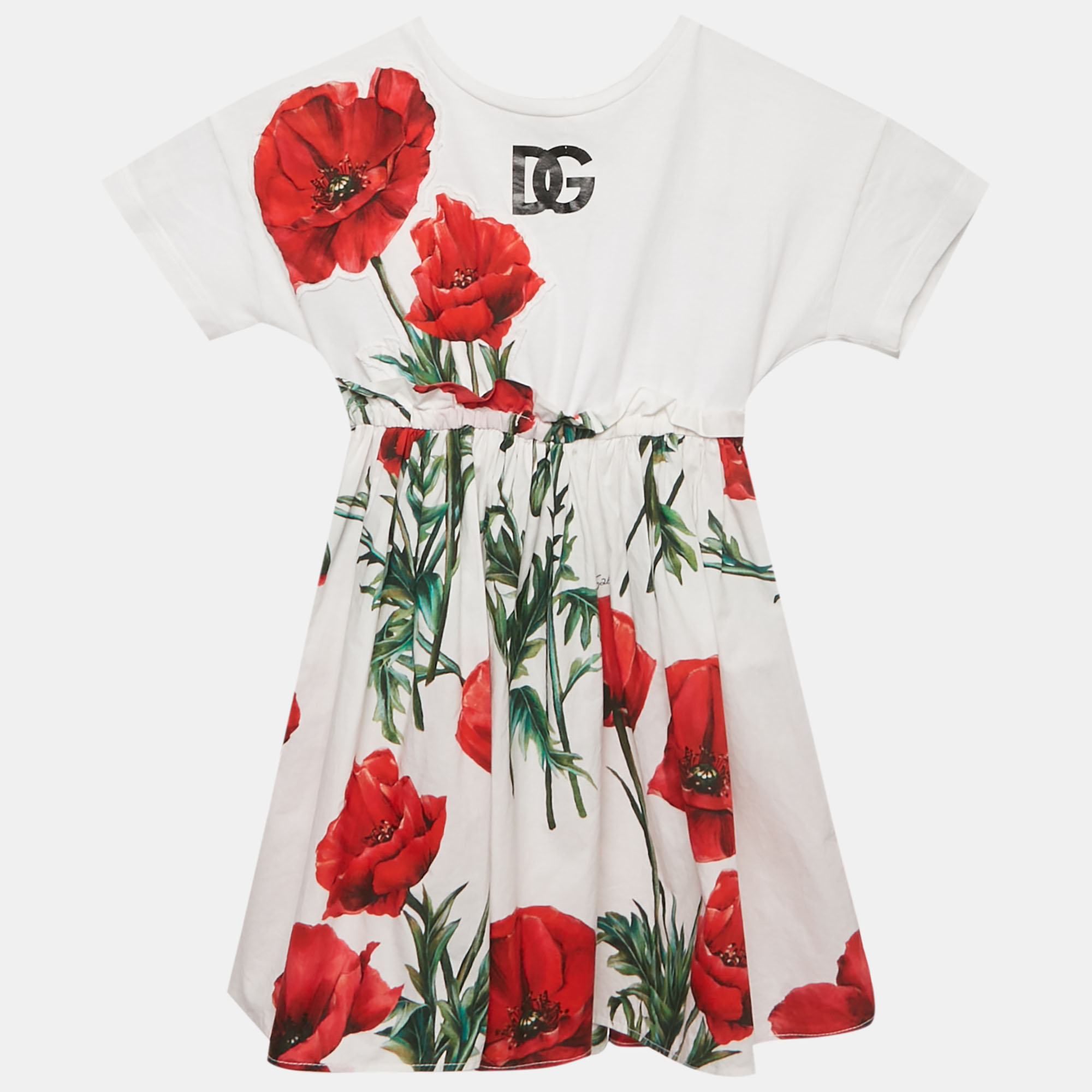 Dolce & Gabbana Kids White/Red Poppy Print Cotton Happy Garden Dress 3Y
Dolce & Gabbana Kids White/Red Poppy Print Cotton Happy Garden Dress 3Y