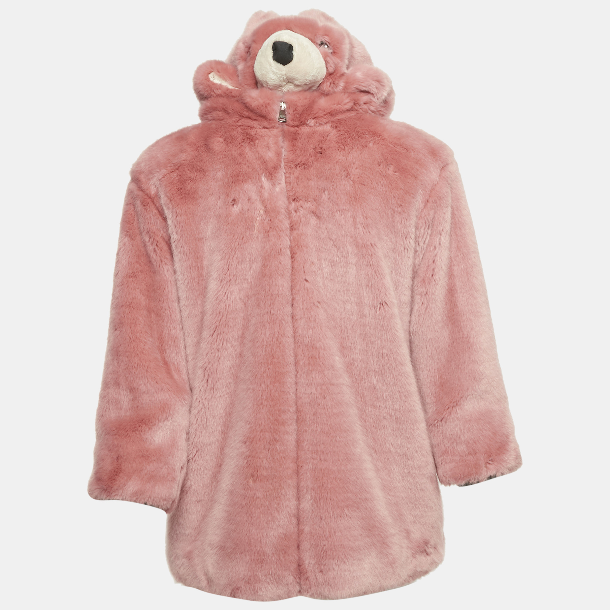 Dolce & Gabbana Pink Faux Fur Teddy bear Hoodie
Dolce & Gabbana Pink Faux Fur Teddy bear Hoodie