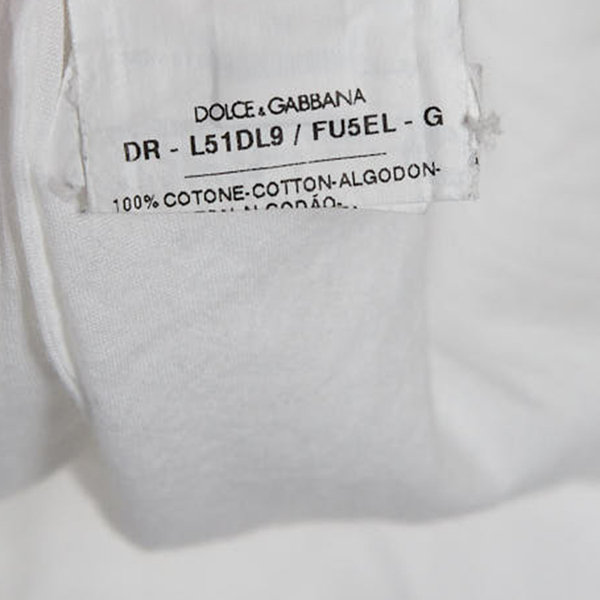 Dolce & Gabbana White Cotton Lace Trimmed Dress (11-12 Yrs)