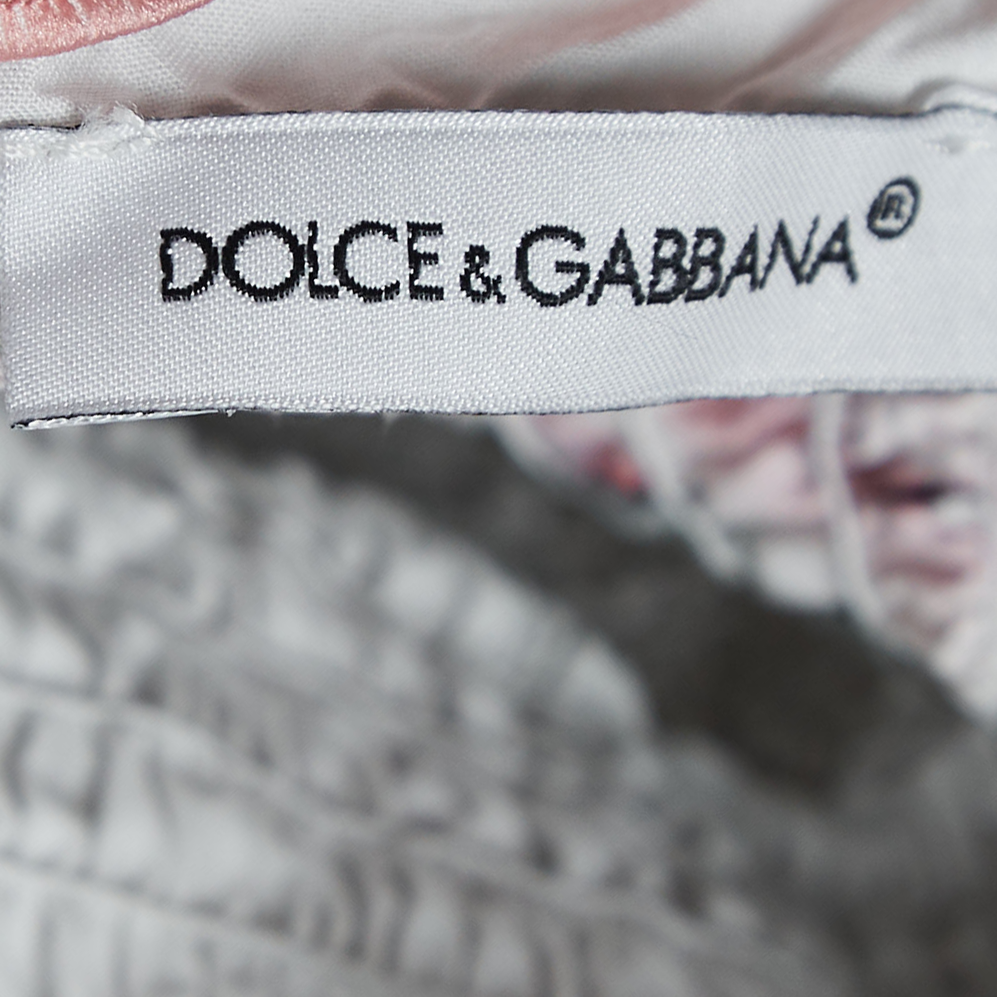 Dolce & Gabbana White Floral Printed Cotton Poplin Dress (11-12 Yrs)