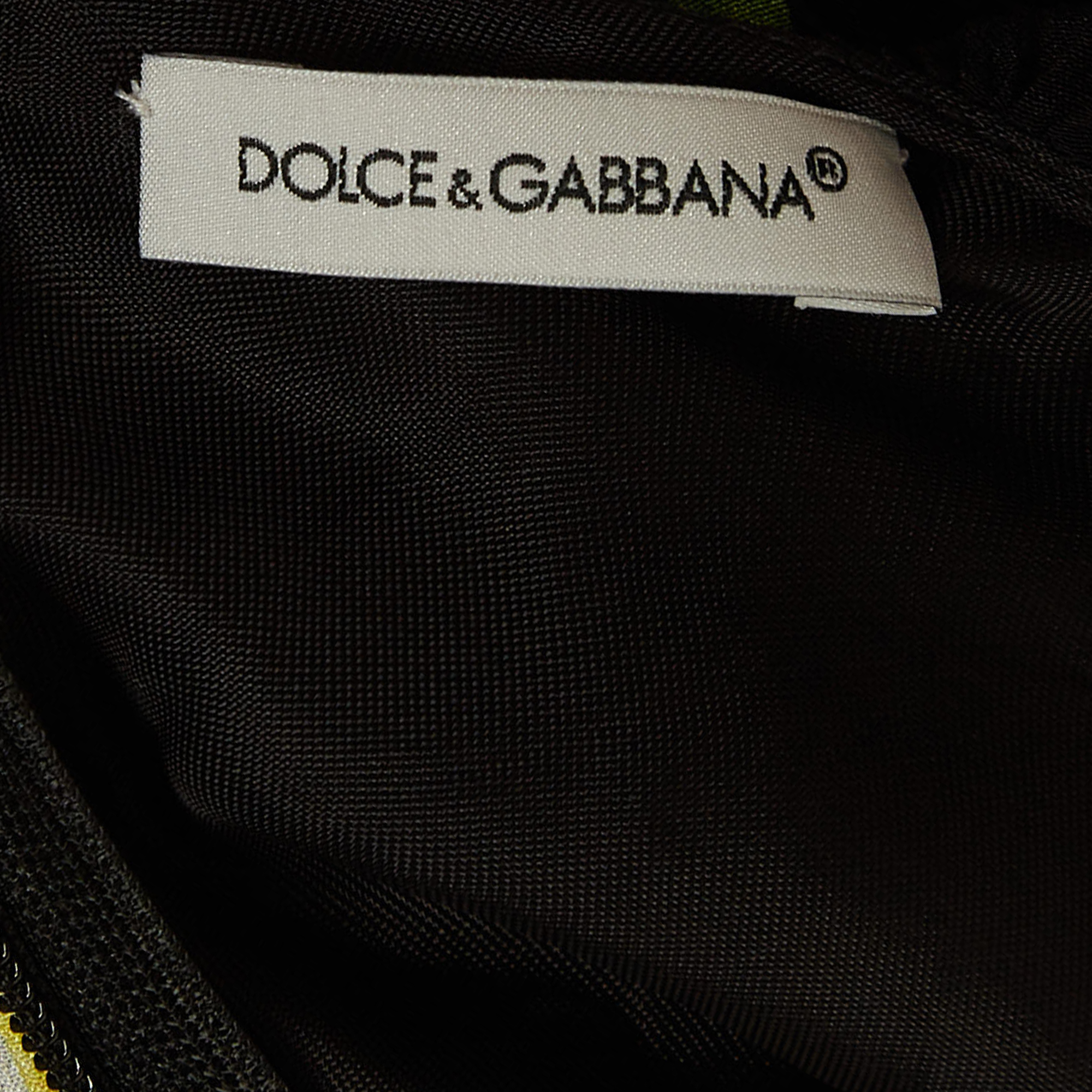 Dolce & Gabbana Black Floral Printed Silk Chiffon Dress (9-10 Yrs)