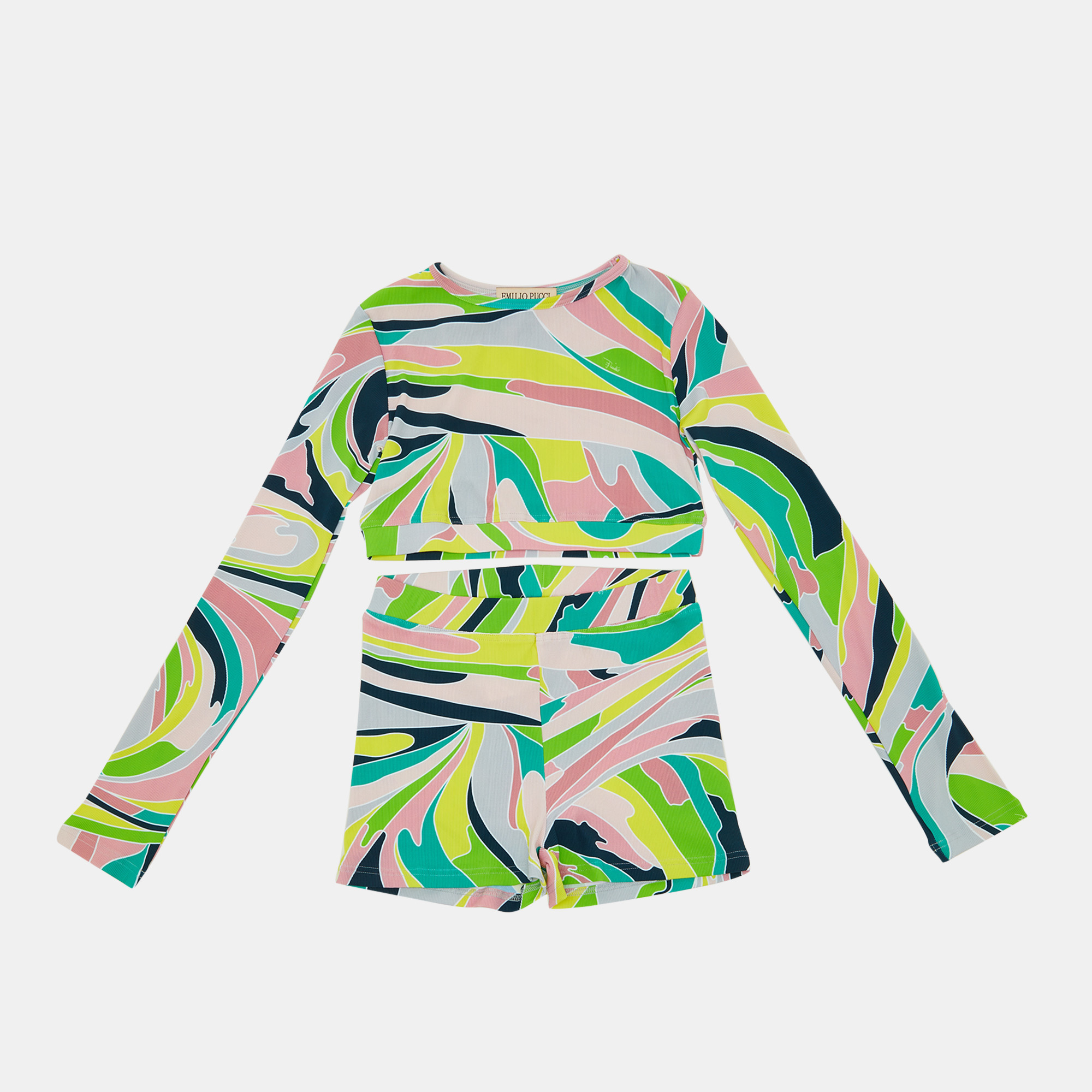 Emilio Pucci Kids Multicolor Iride Print Knit Shorts & Top Set Size 12 Yrs
Emilio Pucci Kids Multicolor Iride Print Knit Shorts & Top Set Size 12 Yrs