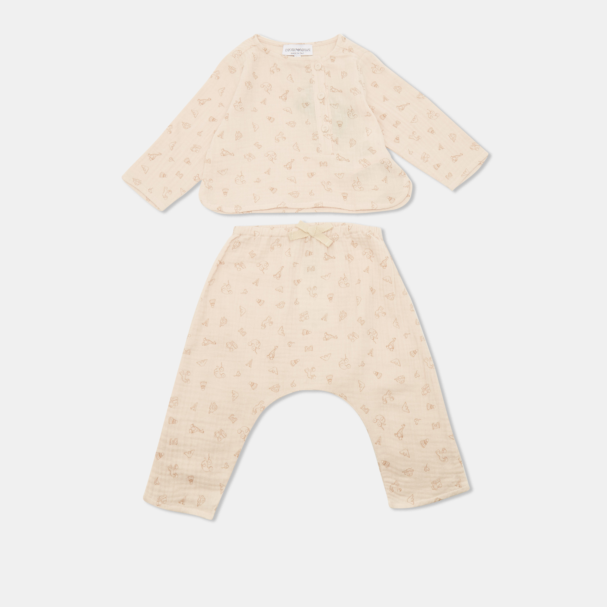 Emporio Armani Kids Pink Printed Cotton Top and Pants Set 6M, Beige
Emporio Armani Kids Pink Printed Cotton Top and Pants Set 6M, Beige