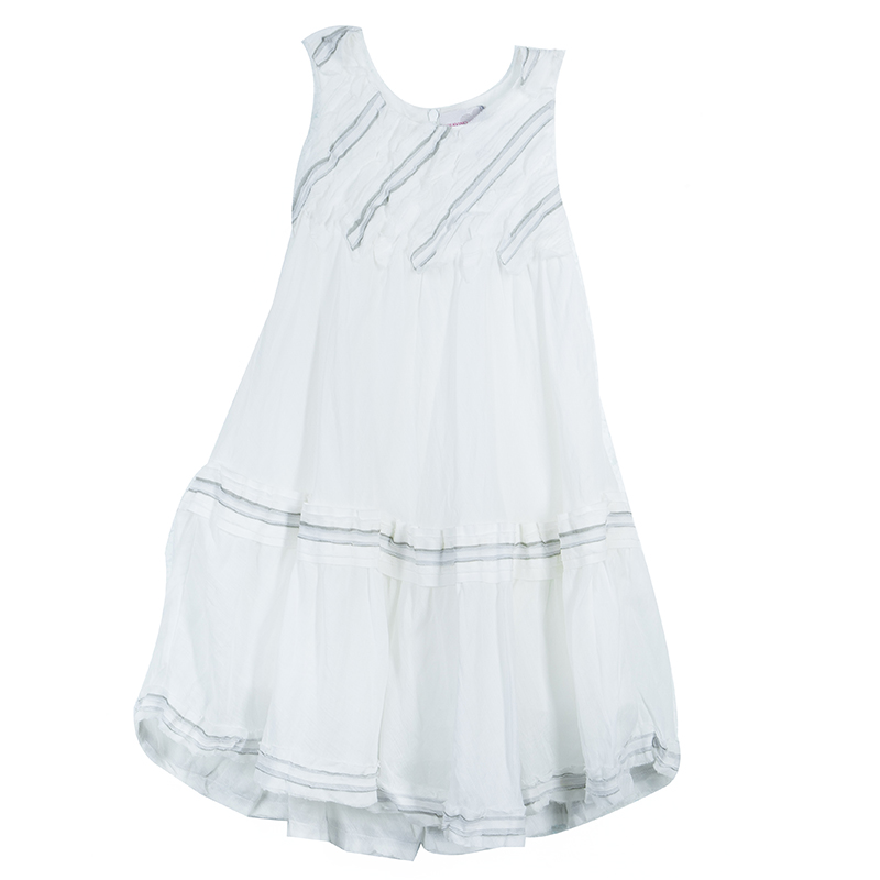 Ermanno scervino scervino street girls white bodice detail sleeveless dress 6 yrs
