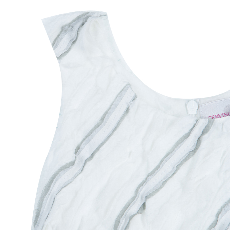 Scervino Street Girls White Bodice Detail Sleeveless Dress 6 Yrs
