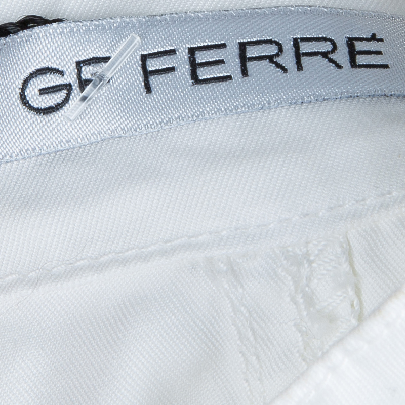 GF Ferre White Swarovski Logo Dress 6 Yrs