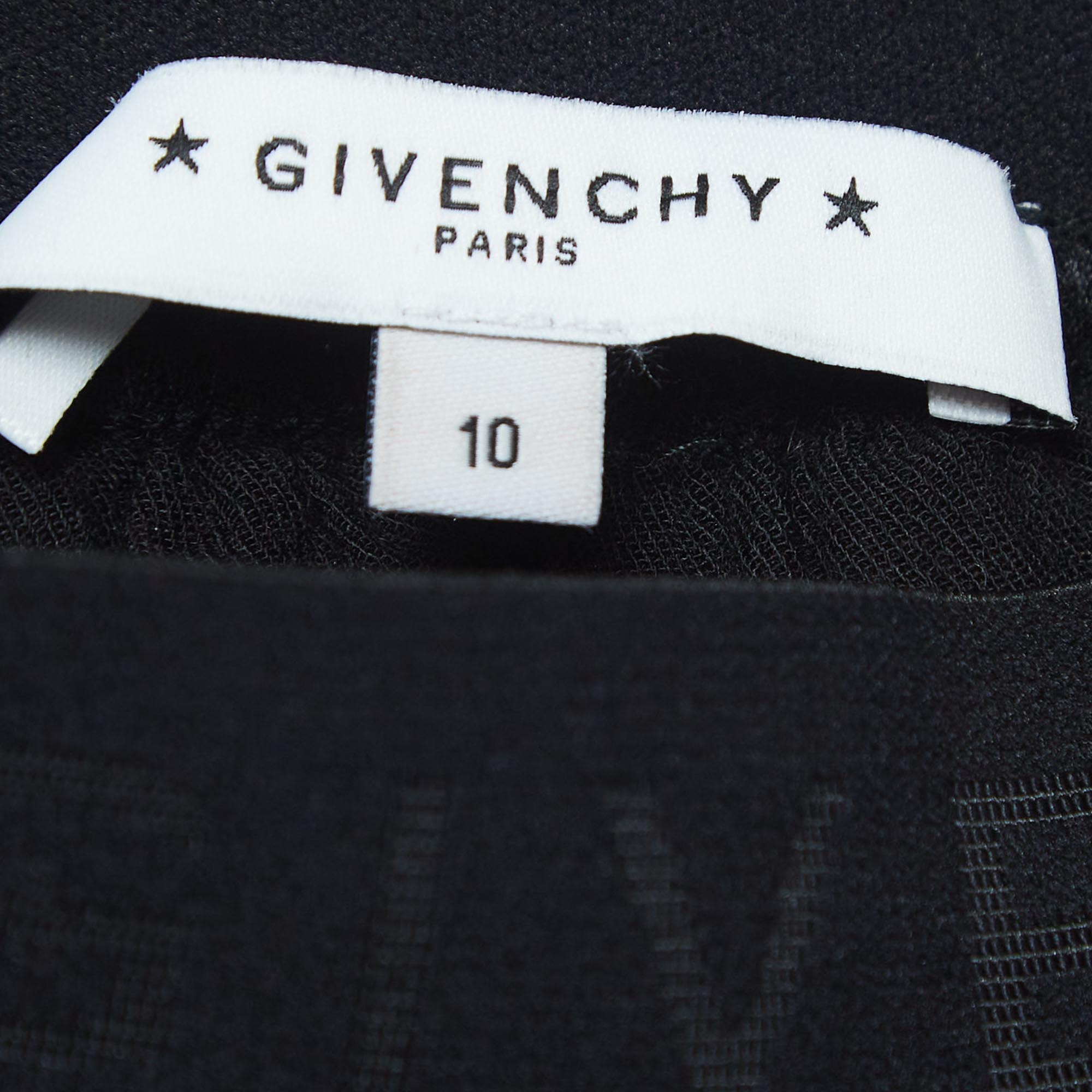 Givenchy Black Dotted Silk Tiered Skirt (10 Yrs)