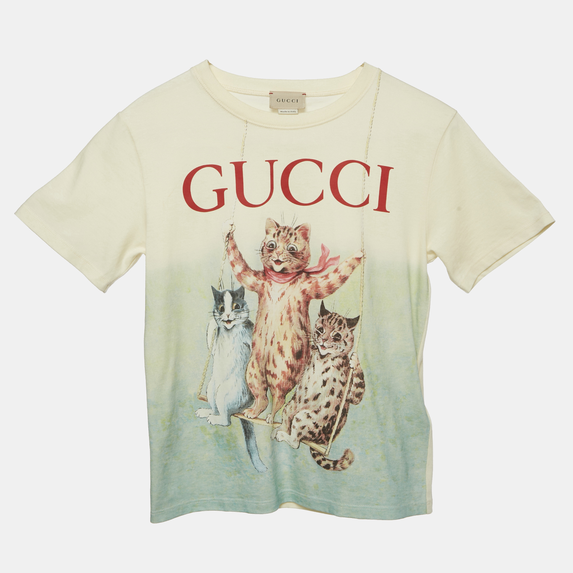 Gucci Kids Cream Cats Print Jersey T-Shirt 8 Yrs
Gucci Kids Cream Cats Print Jersey T-Shirt 8 Yrs
