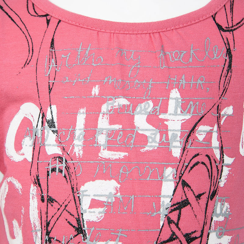 John Galliano Pink Printed Cotton Jersey T-Shirt Dress 9 Months