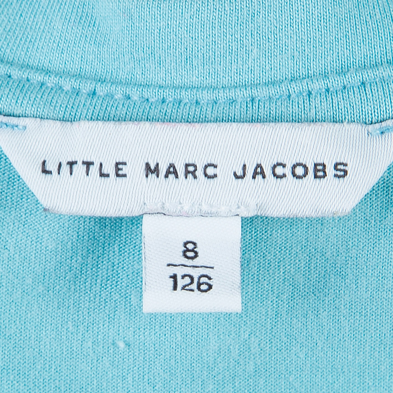 Little Marc Jacobs Blue Graphic Print Short Sleeve T Shirt 8 Yrs