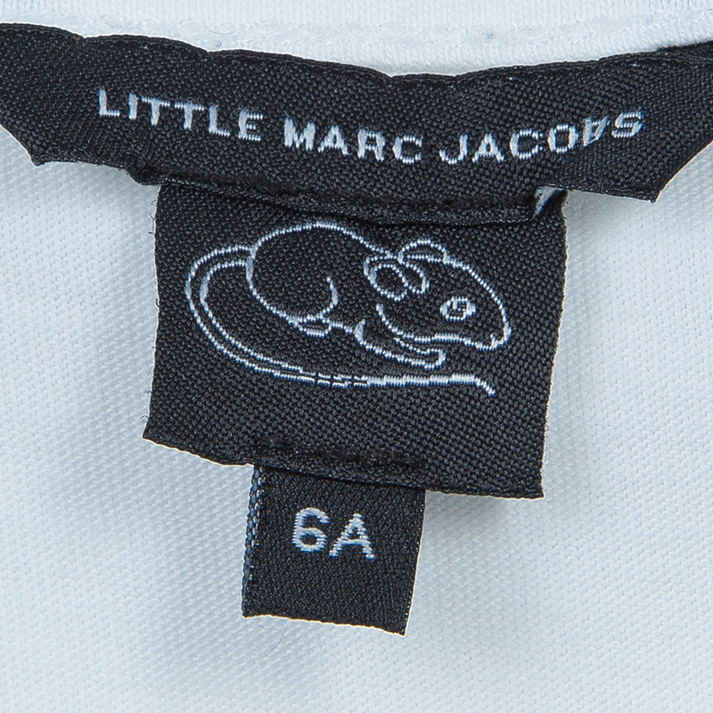 Little Marc Jacobs White Graphic Print T Shirt 6 Yrs