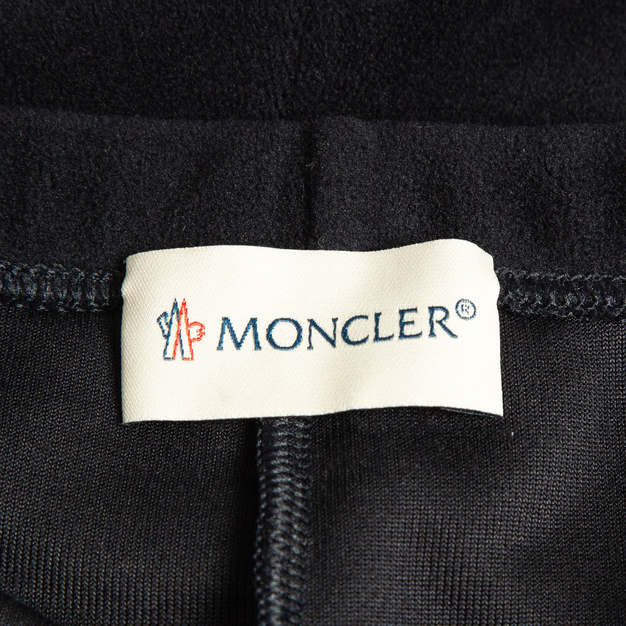 Moncler Navy Blue Velvet Knit Leggings 12 Yrs