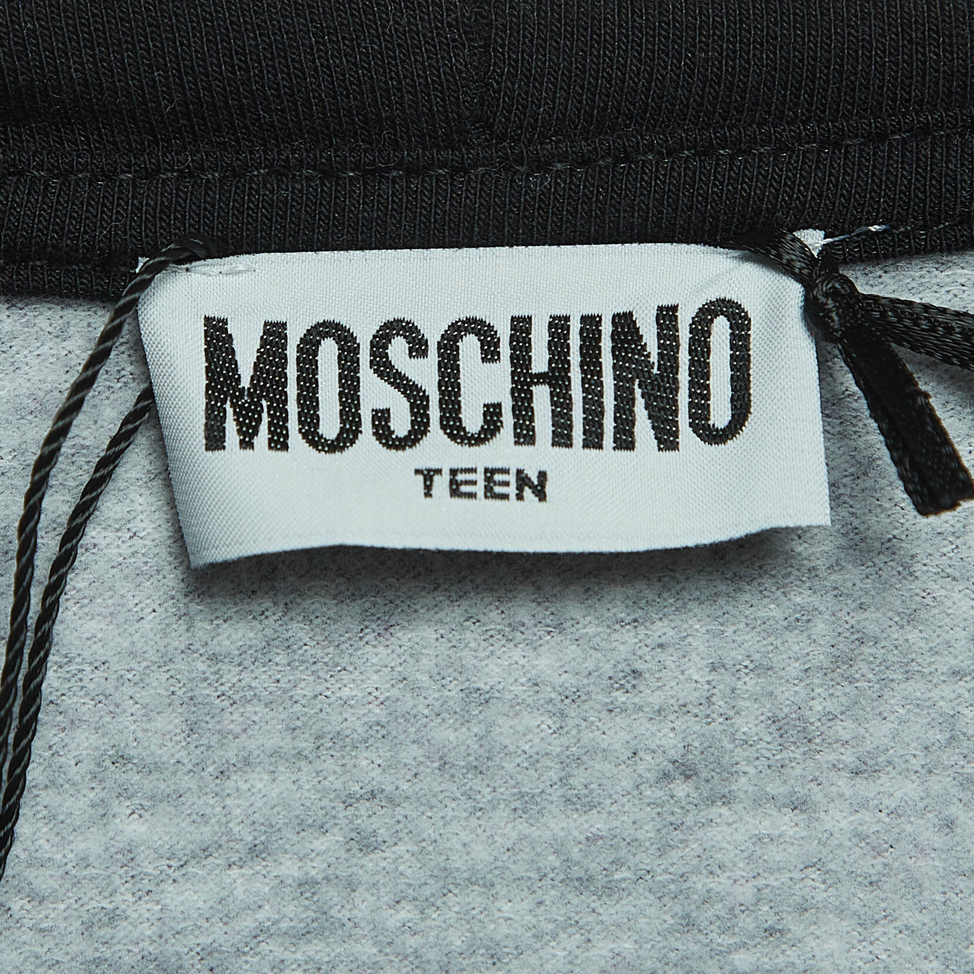 Moschino Teen Grey Printed Cotton Hoodie Dress (12 Yrs)