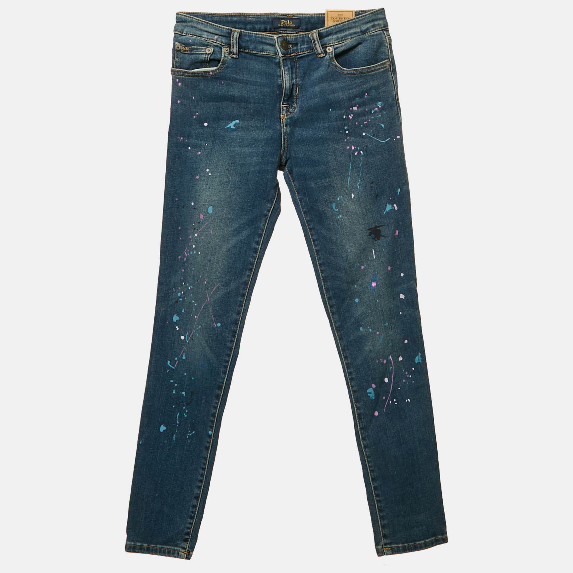 Polo Ralph Lauren Kids Blue Painted Denim The Tompkins Skinny Jeans 16 Yrs Waist 26"
Polo Ralph Lauren Kids Blue Painted Denim The Tompkins Skinny Jeans 16 Yrs Waist 26"
