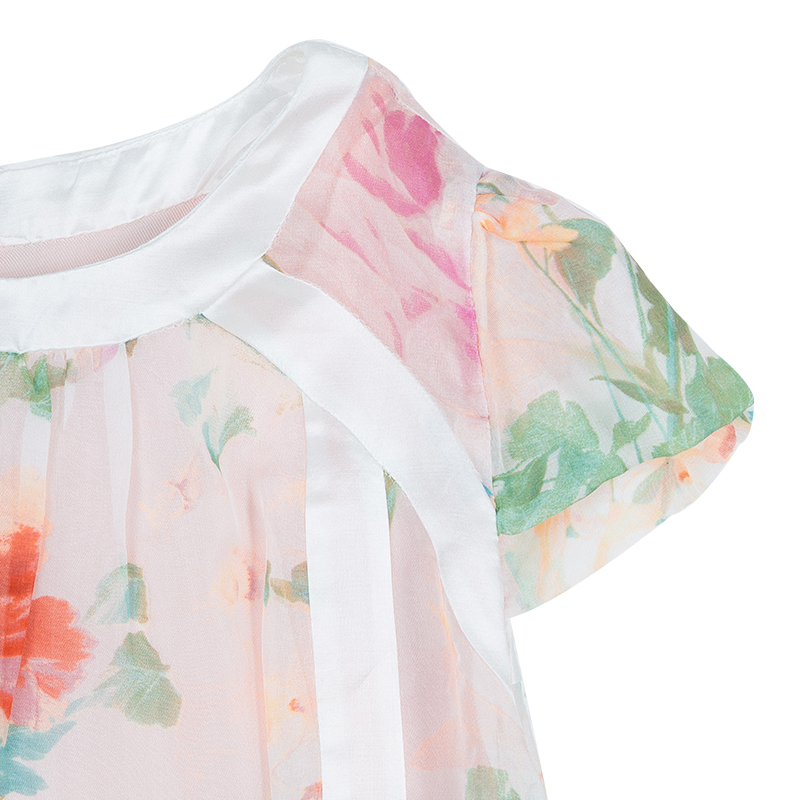 Roberto Cavalli Angels Multicolor Floral Print Silk Dress 10 Yrs
