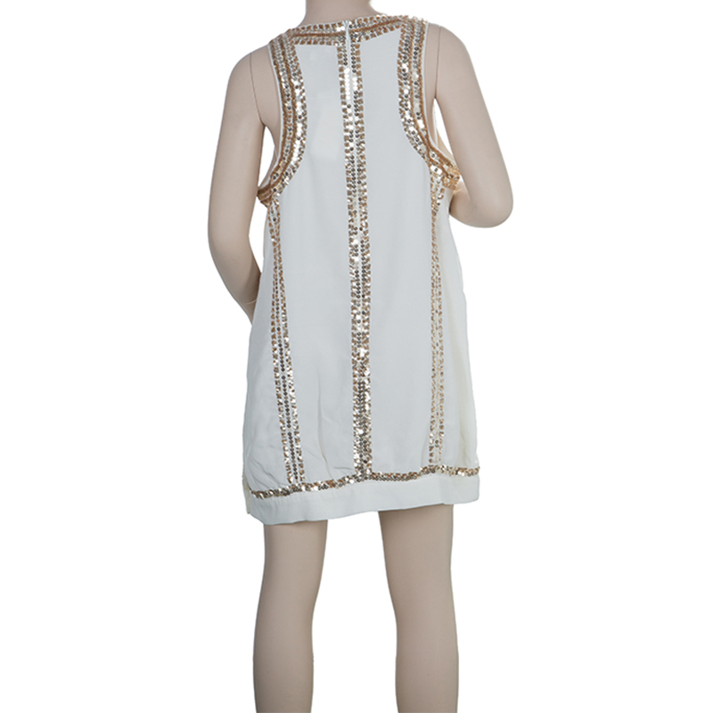 Roberto Cavalli Angels White Sequin Embellished Sleeveless Dress 14 Yrs