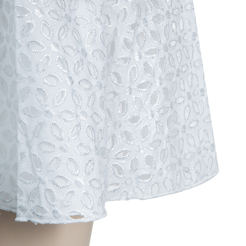 Roma E Tosca White Eyelet Embroidered Sleeveless Dress 12 Yrs